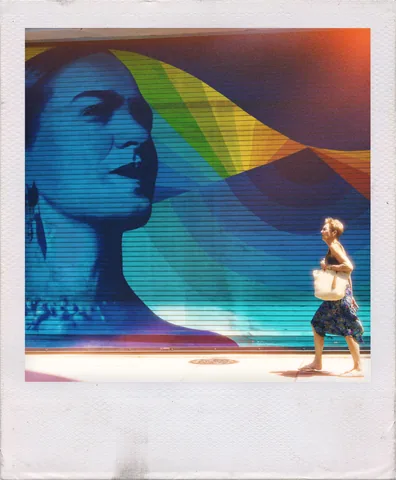 Rainbow Mural Walker