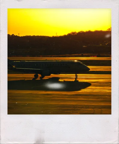 Jet At Sunset